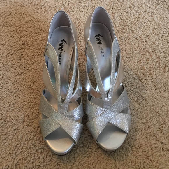 Special occasion silver heels