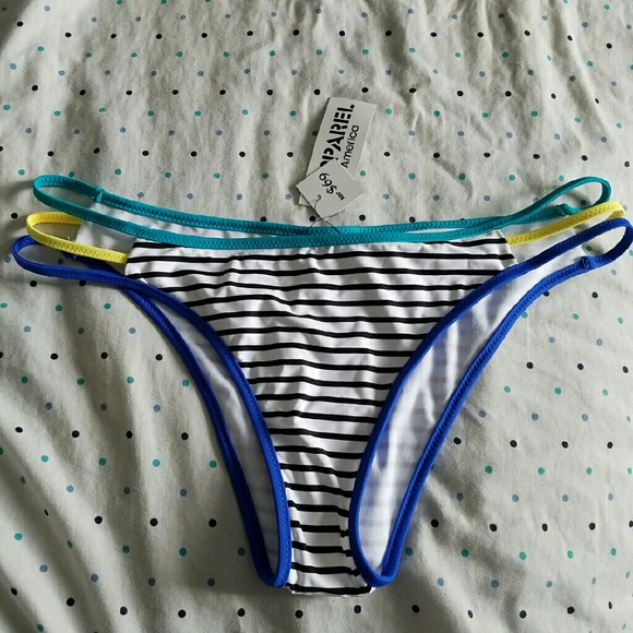 Stripped bathing suit bottoms