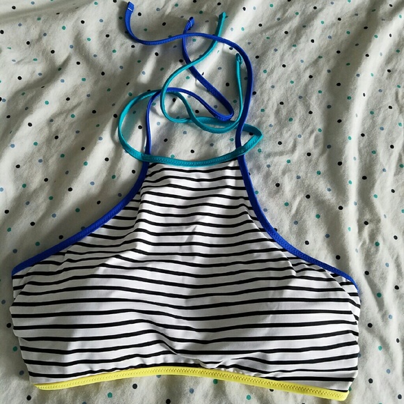 Stripped bathing suit top