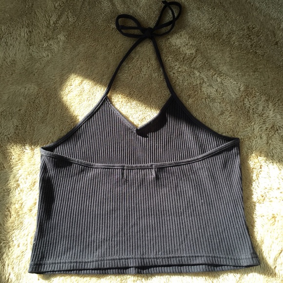Minkpink navy blue ribbed halter - Picture 2 of 3