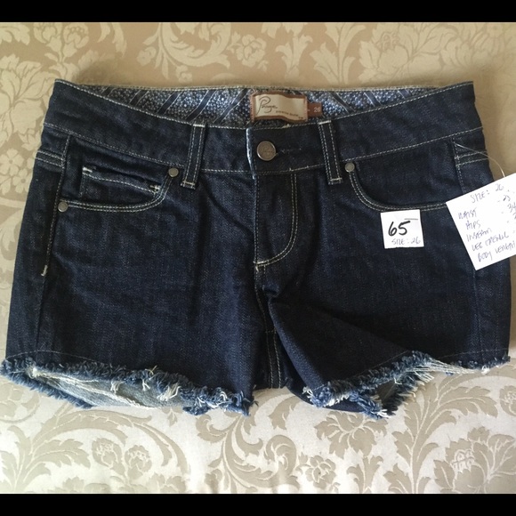 New Paige Premium Denim Shorts Size 26 - Picture 2 of 4