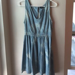 Blue Denim like cut out back dress! New Size small