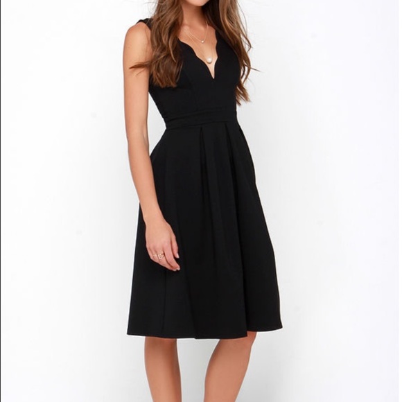 Steal a million black midi dress