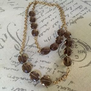 🗣PRICE DROP🔴🔴🔴Long light brown stone necklace