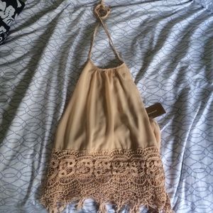 Francesca's halter crochet top