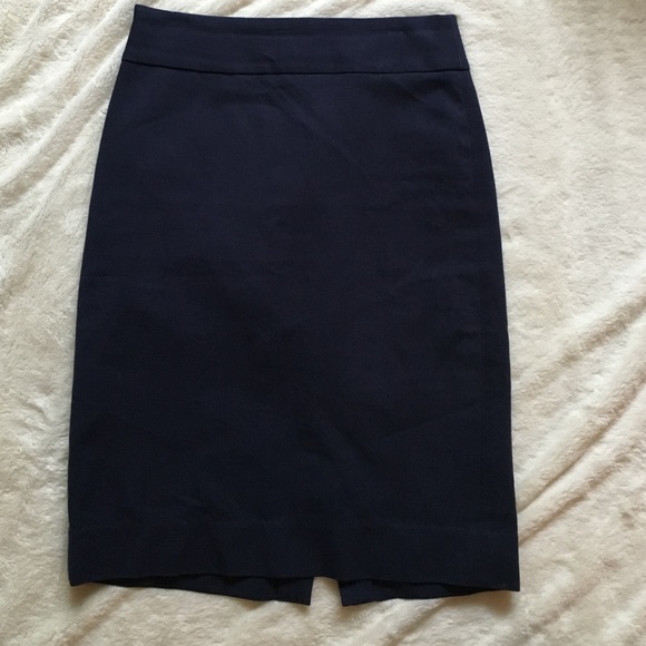 Navy Banana Republic pencil skirt.