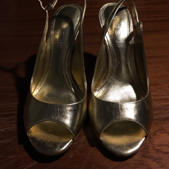 Gold mini heels