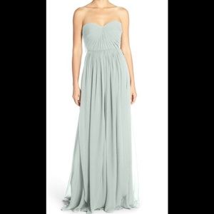 Jenny Yoo Mira Convertible Strapless Pleat Chiffon