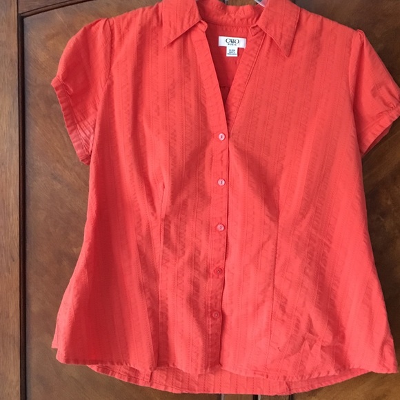 Fitted short sleeve blouse
