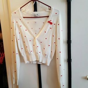 Forever 21 heart cardigan