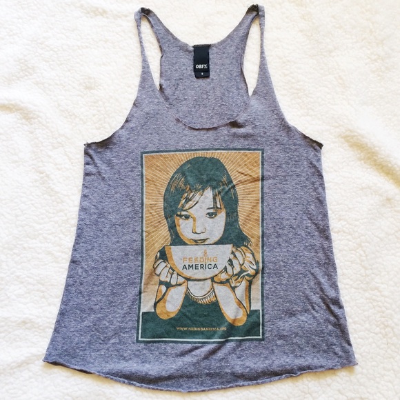 Obey Tops - Feeding America Racerback Tank