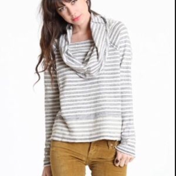 FREE PEOPLE striped cowl neck sweater - Picture 3 of 3