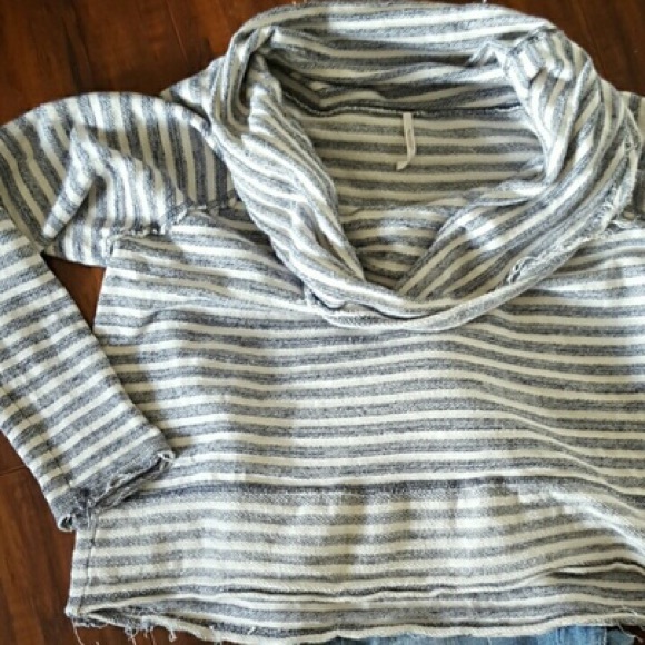FREE PEOPLE striped cowl neck sweater - Picture 2 of 3