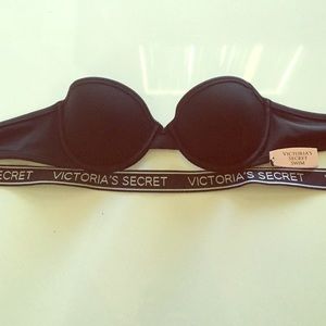 Black strapless bikini top