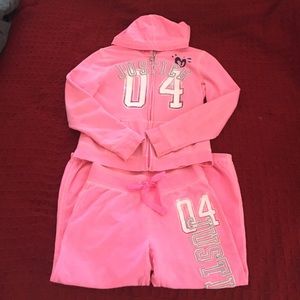 Girls Pink Justice Jogging Set
