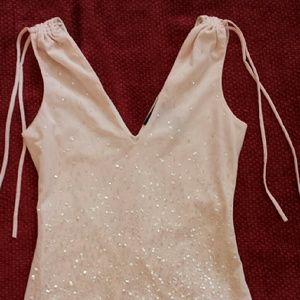 *PRICE SLASH!* Sheer double layer sequined tank