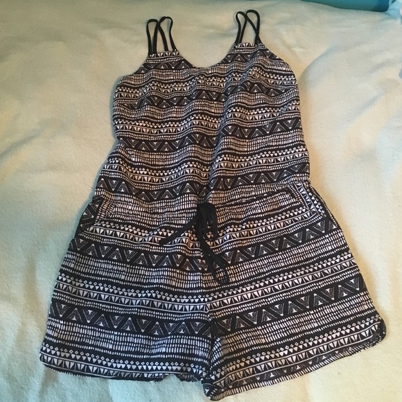 Tribal print romper