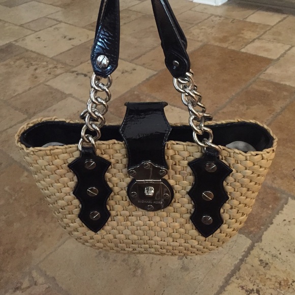 Micheal Kors woven straw bag NWOT