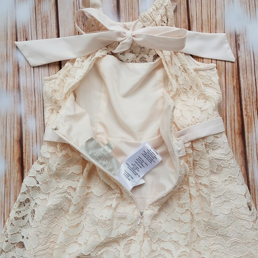 Girls sz 10 Lace Halter Flower Girl Dress - Picture 4 of 4