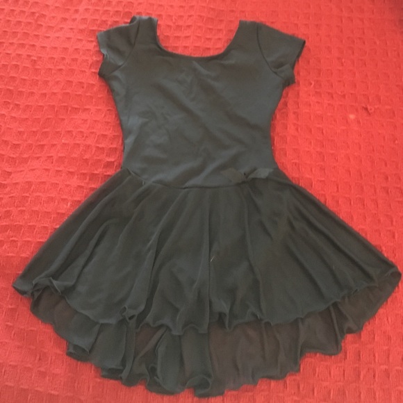 Girls Capezio Black Leo with Skirt