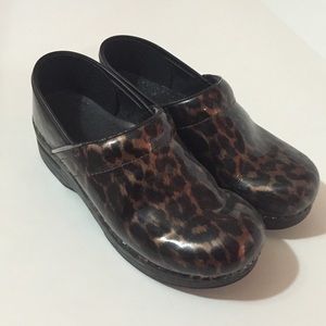 Dansko Leopard Nursing Clogs