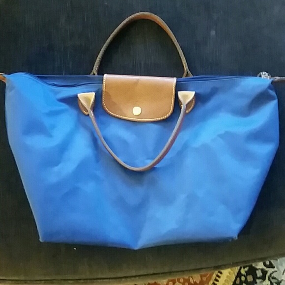 Longchamp Le Pliage Nylon Medium Bag (bright blue)