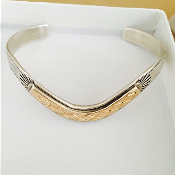 Silver and 14k bracelet