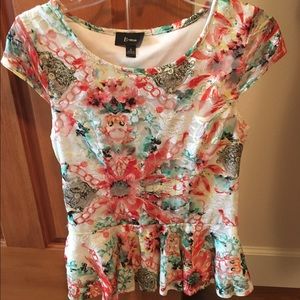 Floral peplum top