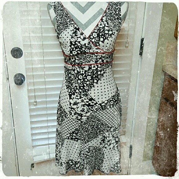 Sluzi Black and White Patchwork Summer Dress