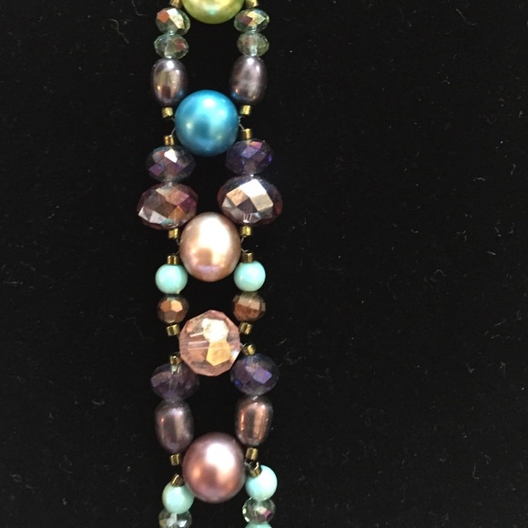 REAL FW PEARL n Fancy Beaded Choker Necklace 🌊🐚! - Picture 2 of 4