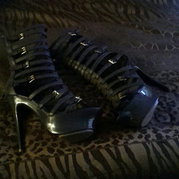 Gladiator caged Platform heel sandals BNWOB