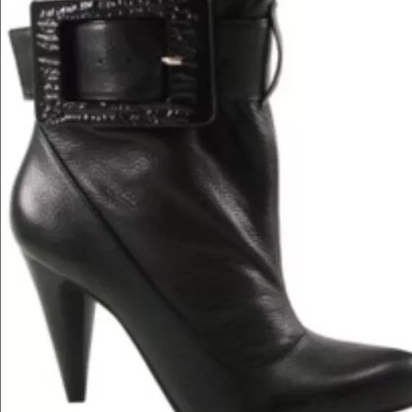 Buckle boots bootie black