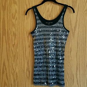 The Limited Tops - The LIMITED Sequin black/grey tank sz M The Limited Tops - The LIMITED Sequin black/grey tank sz M