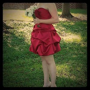 David's Bridal Bridesmaid Dress- "Apple" color