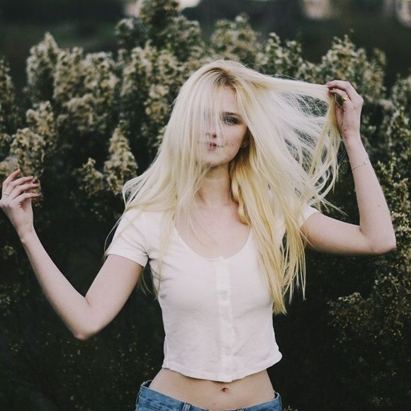 White button down crop top