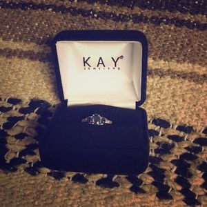 Kay's Natural Blue Sapphire and Diamond ring