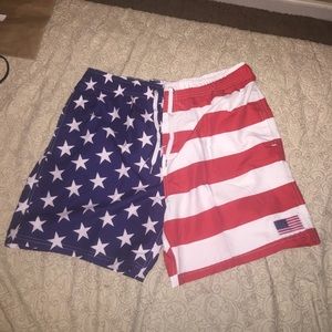American Flag Swim Trunks
