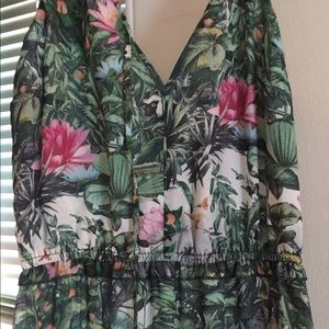 H&M maxi dress with Rainforest pattern