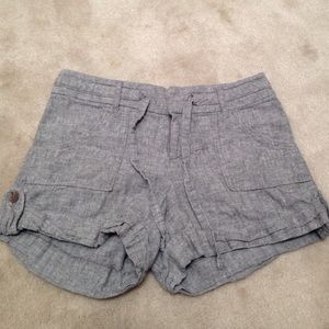 BR heather grey linen shorts size 0
