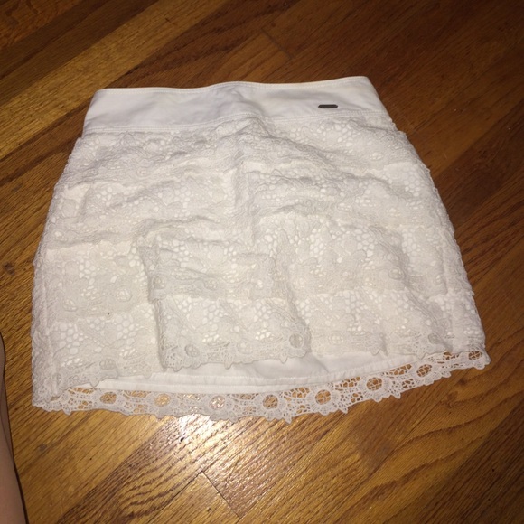 White lace mini skirt- Abercrombie kids