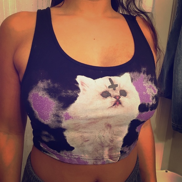 Urban Outfitters Kitty Cropped Top