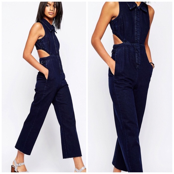 ASOS denim cut out jumper