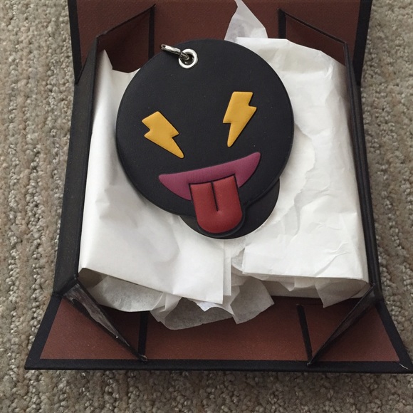 Coach leather keychain