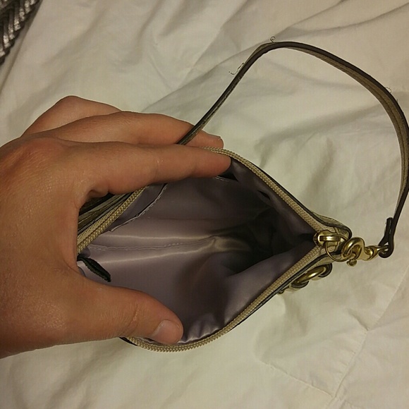 Authentic Golden Metallic Coach wristlet - Picture 2 of 3