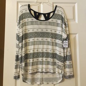 Open back women's top