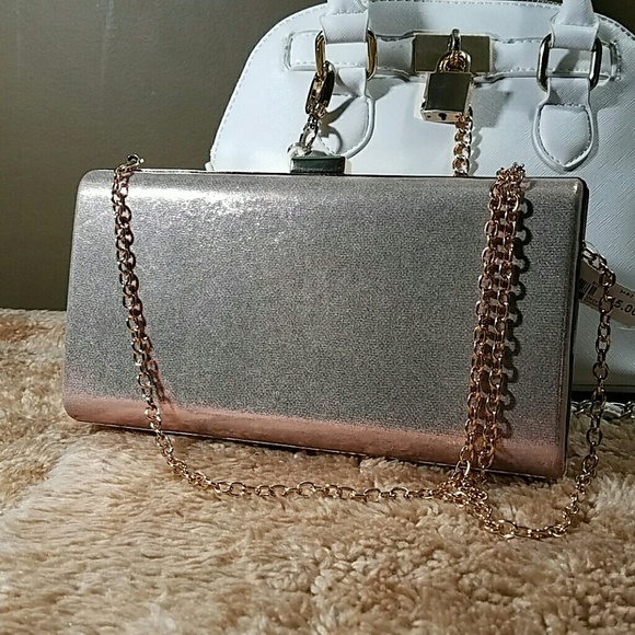 Aldo Bags Aldo Rose Gold Gold Glitter Clutch Nwt Poshmark