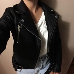 Abercrombie & Fitch Cropped Vegan Leather