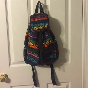 Knit colorful book bag