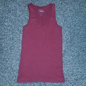 Red with silver striped tank