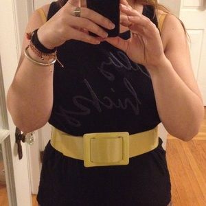 Yellow Betsey Johnson belt